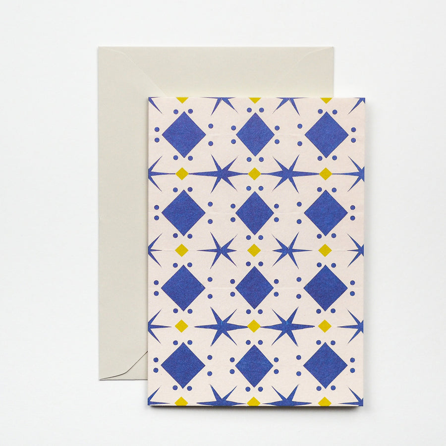Blue Papercut pattern card