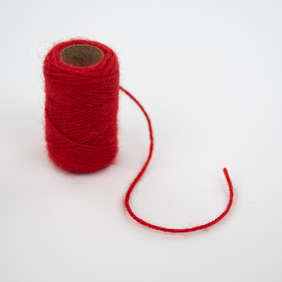 Bright red Wool Twine