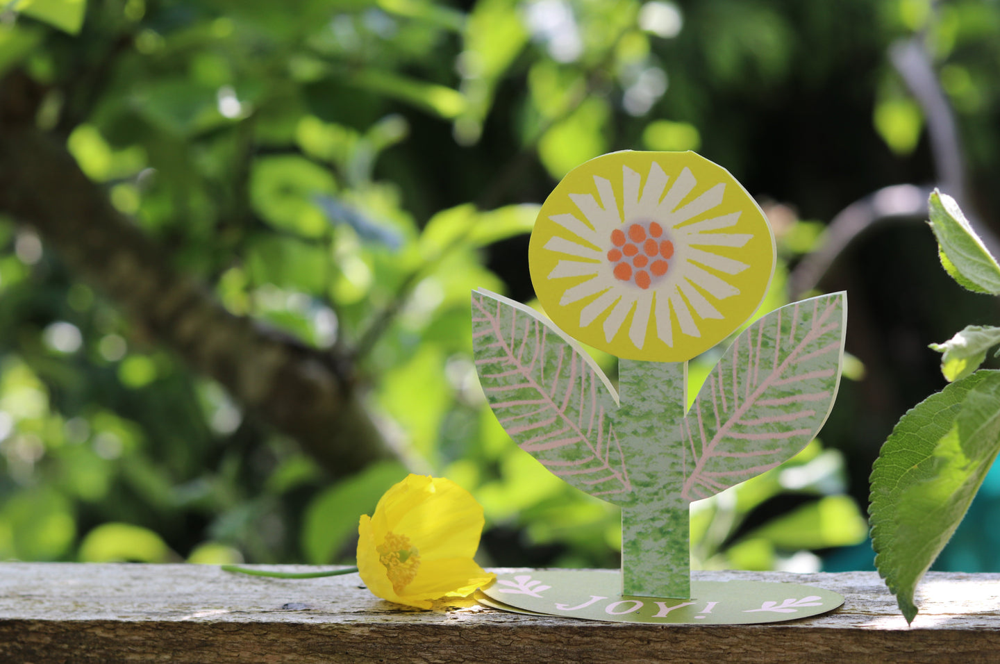Joy flower card
