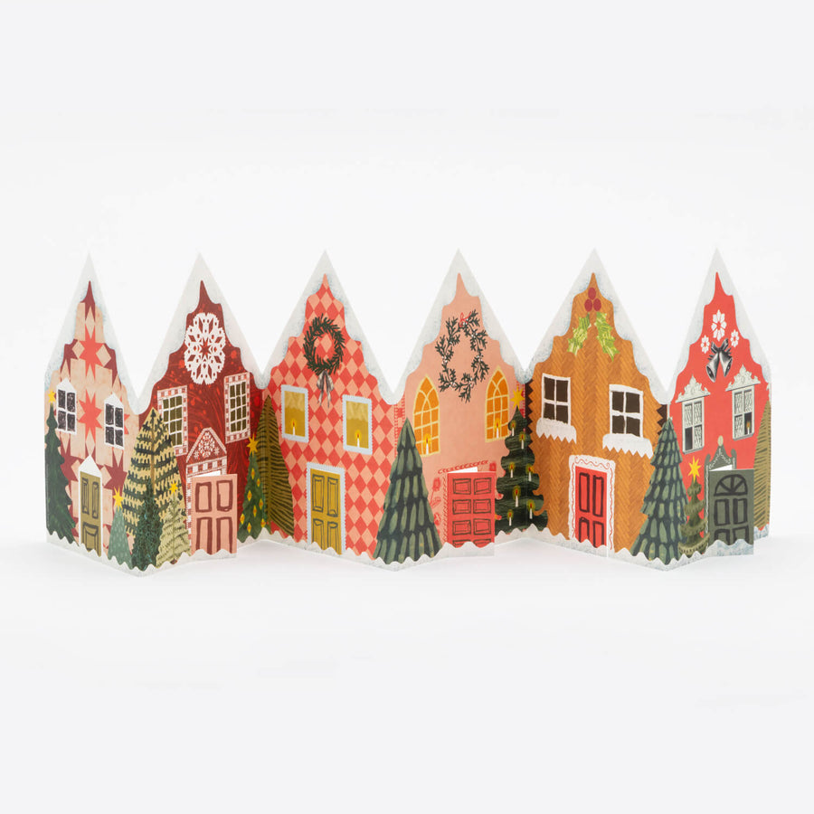 Christmas Houses Concertina Card