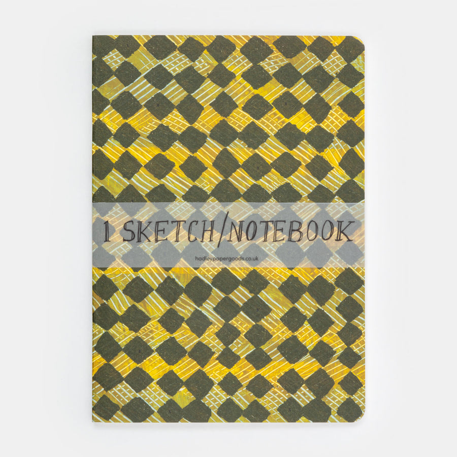 Paste Paper Diamonds Sketchbook