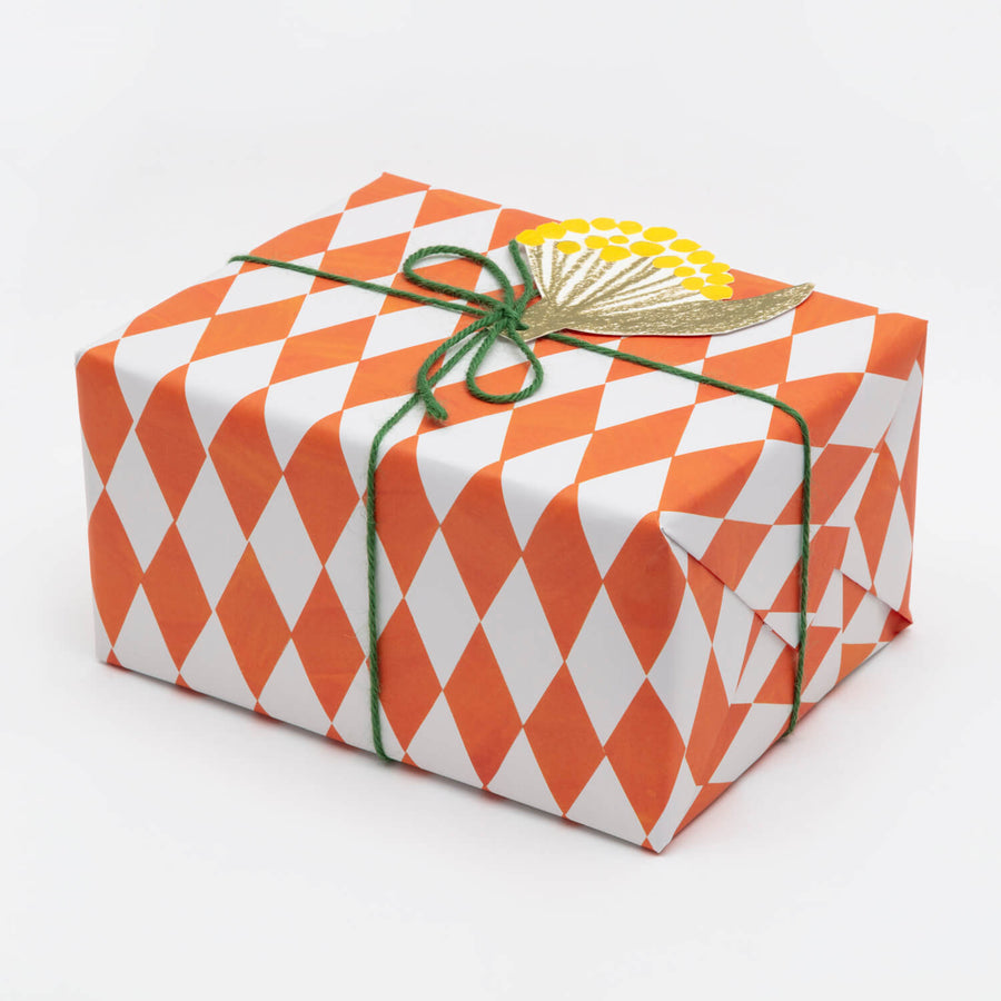 Orange Diamond Gift Wrap