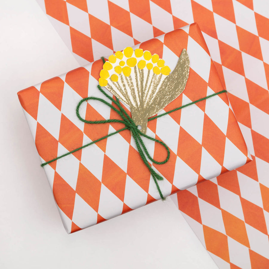 Orange Diamond Gift Wrap