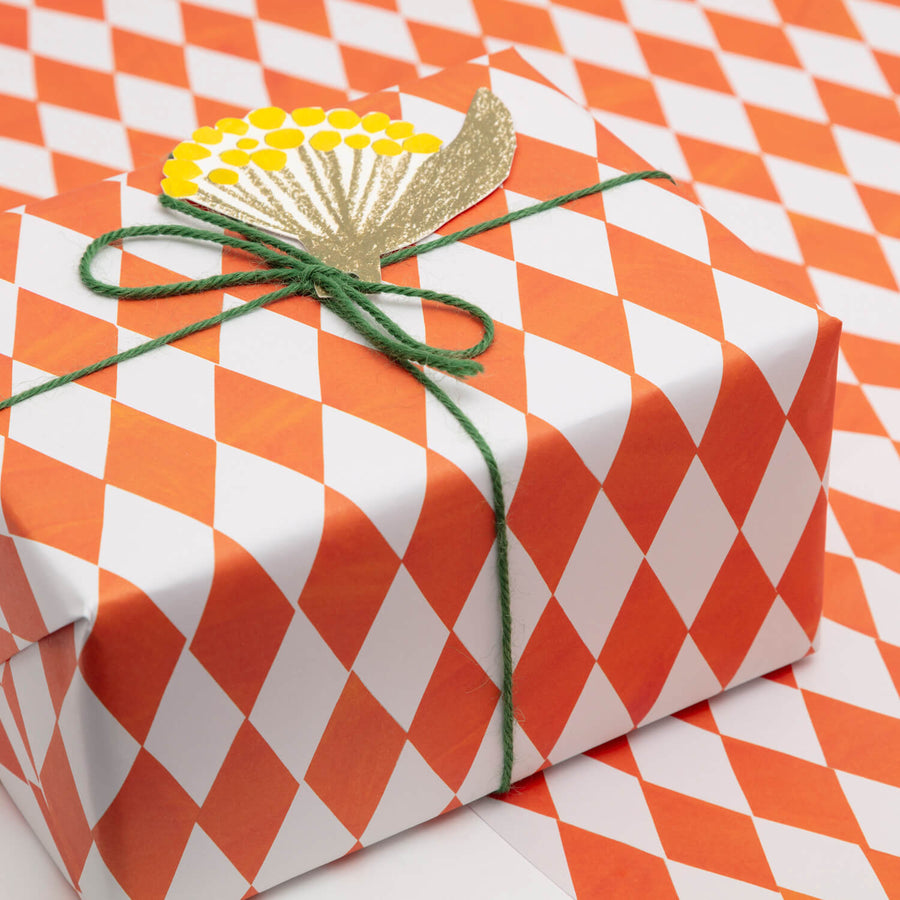 Orange Diamond Gift Wrap