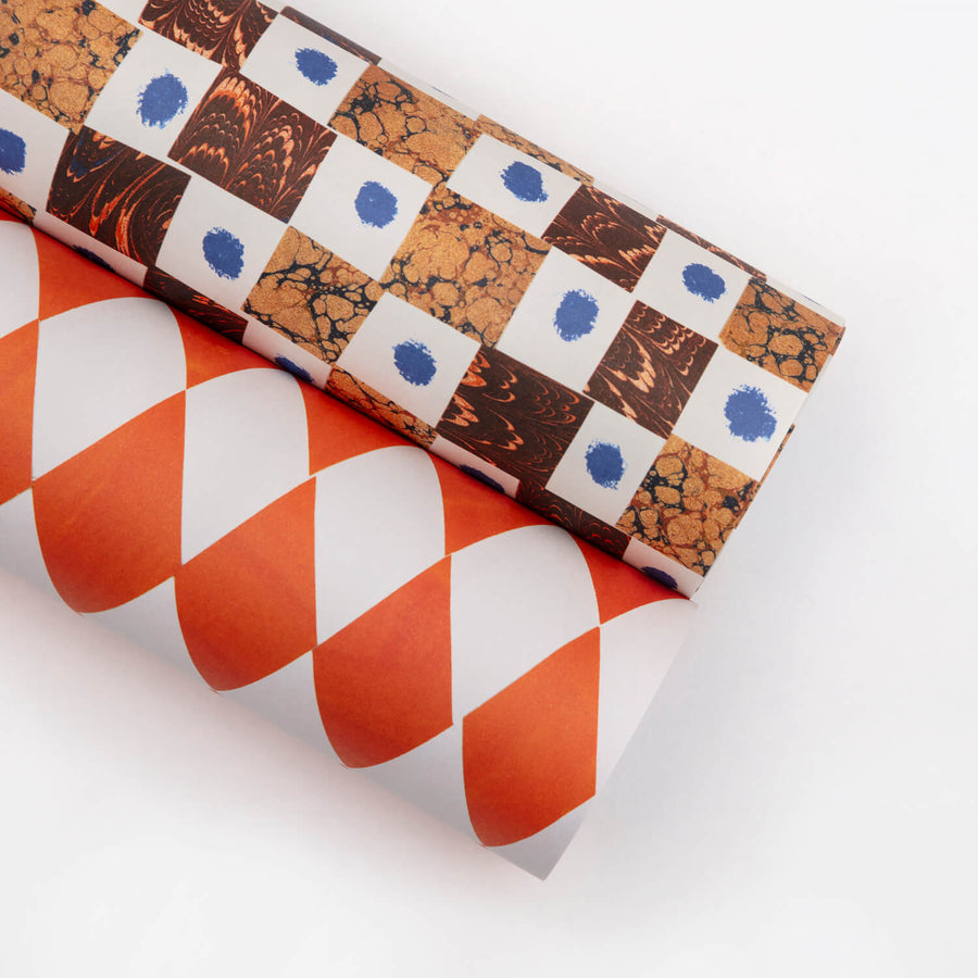 Orange Diamond Gift Wrap