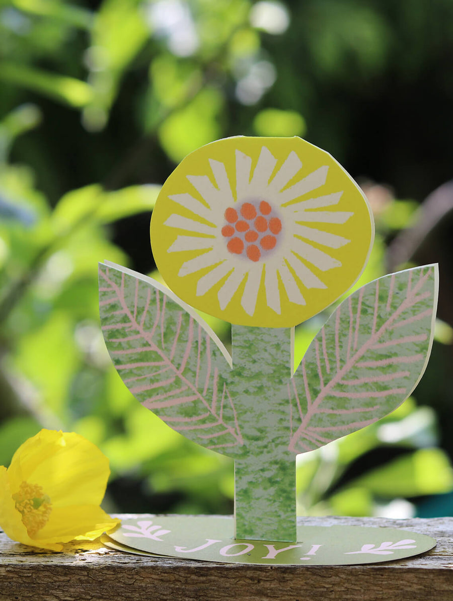 Joy Flower Stand-Up Card