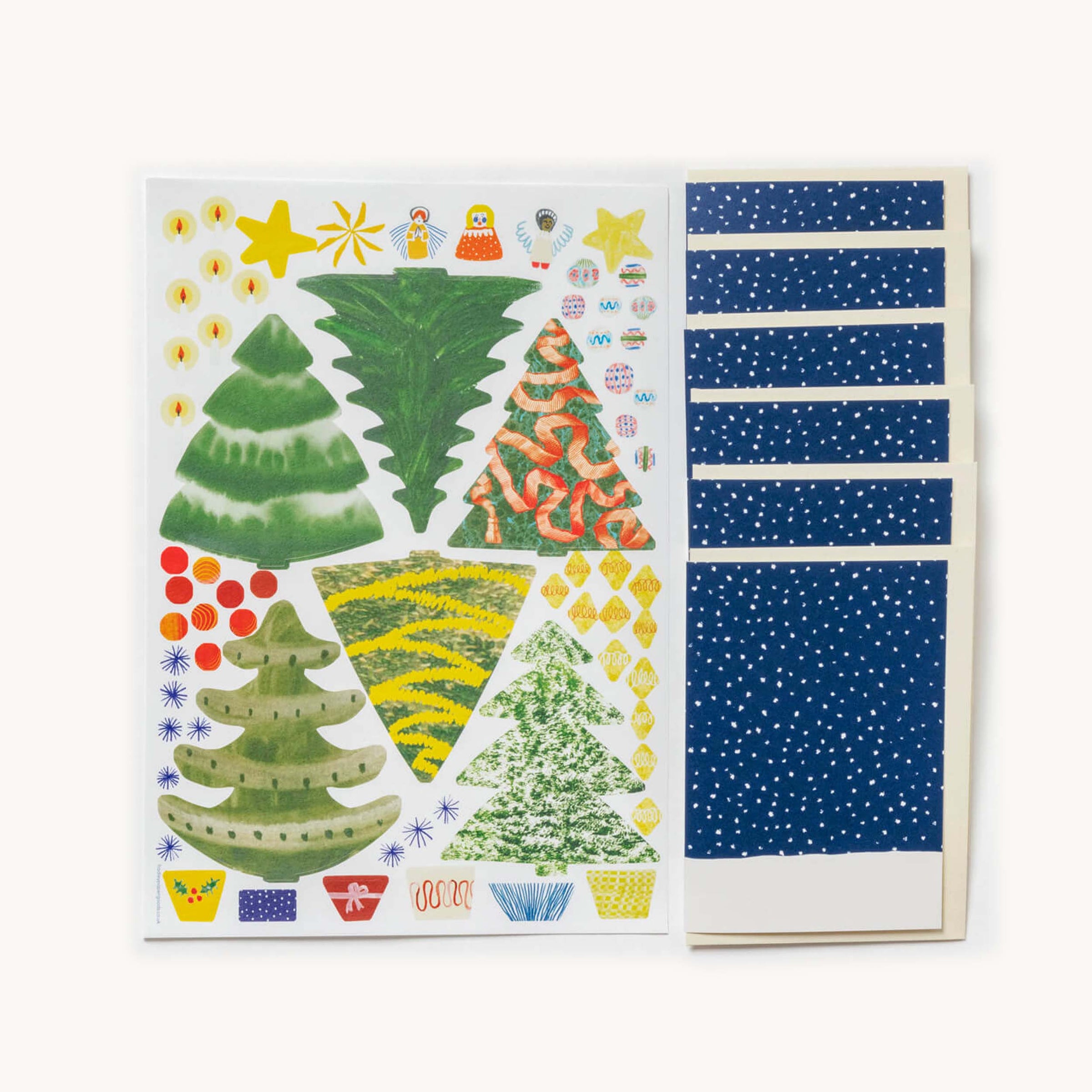'Make Your Own Christmas Cards' Christmas Tree Set