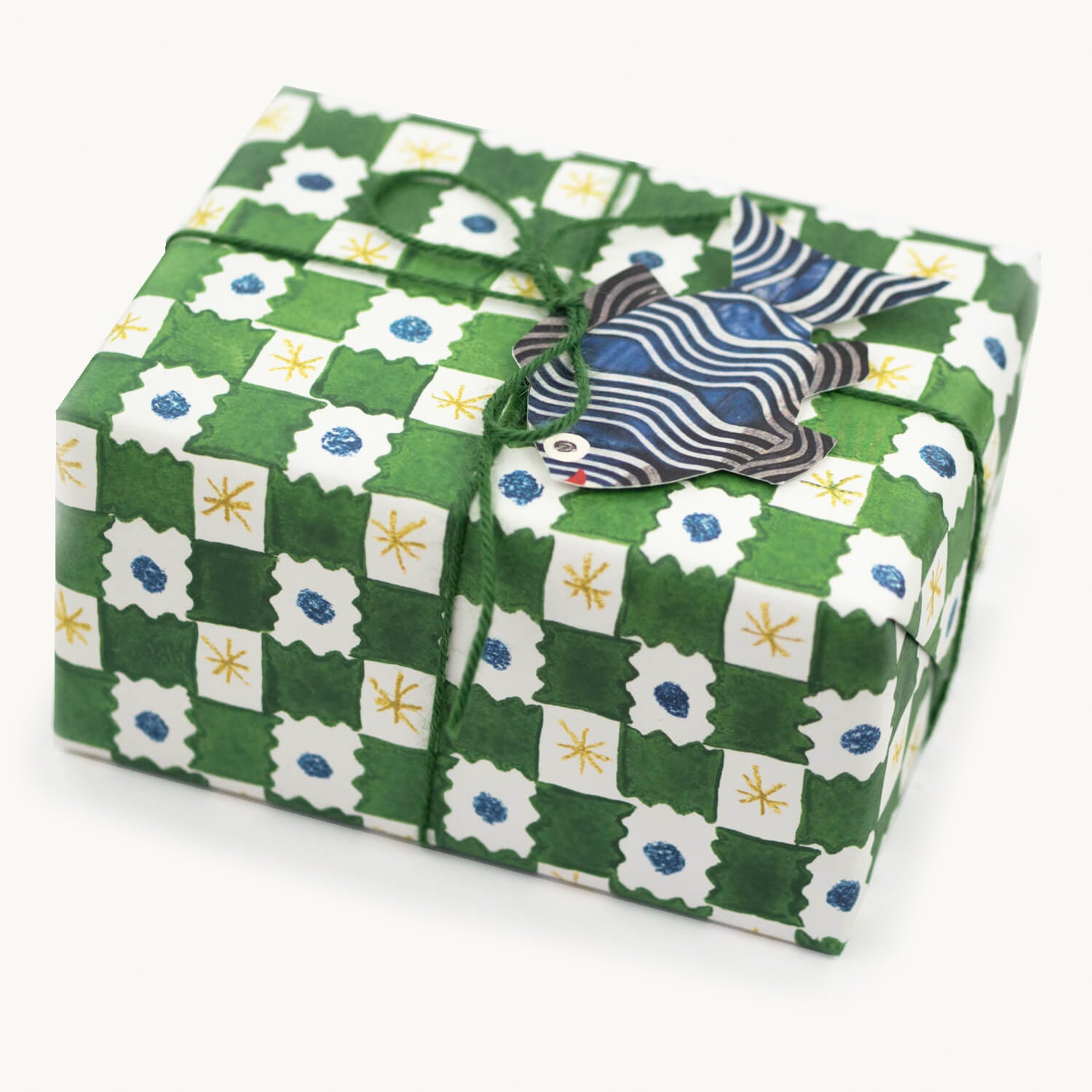 Green Chequerboard Gift Wrap