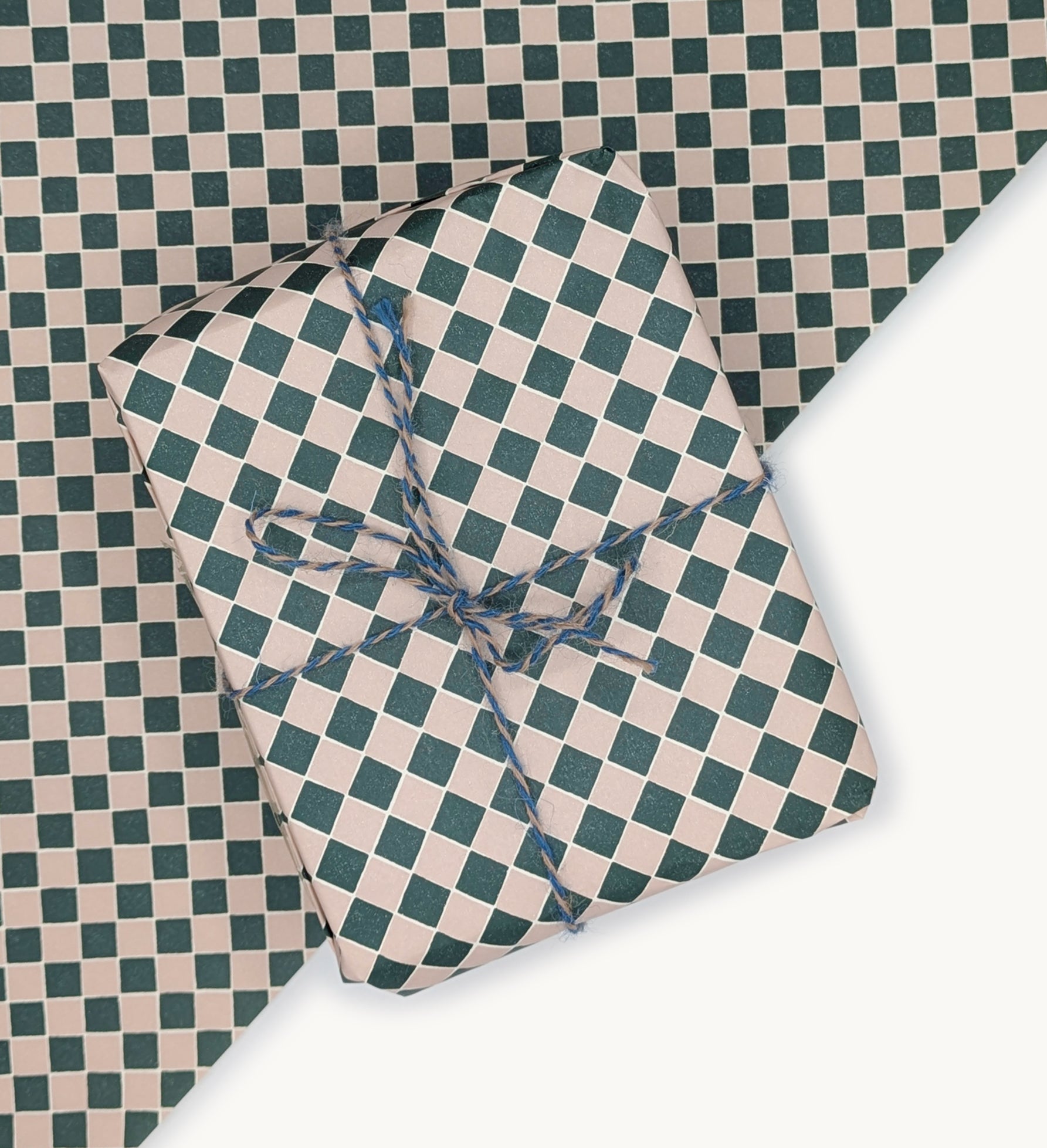 Quarry Tile Checkerboard Gift Wrap, Model Makers Paper. Blush Pink/Ver ...