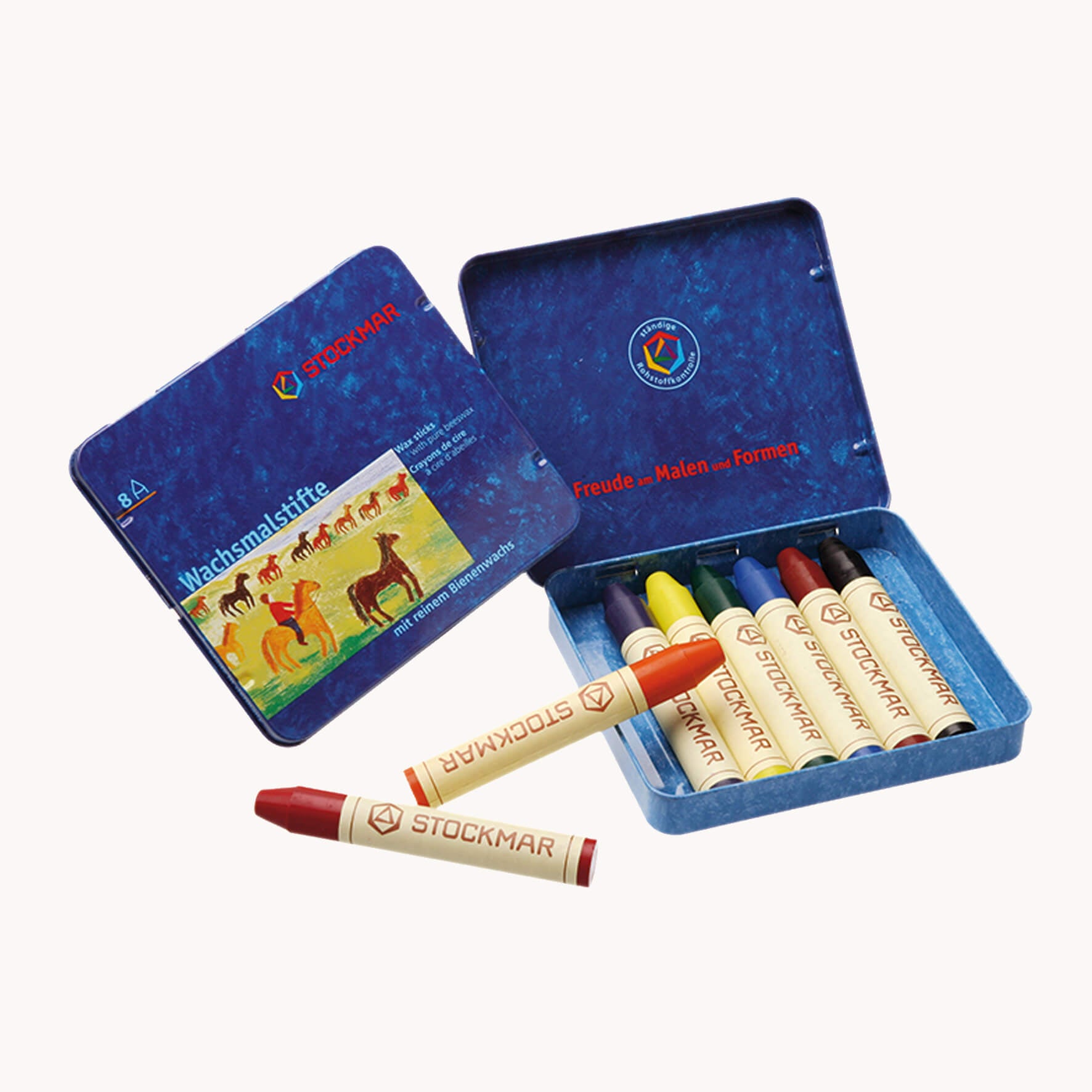 Stockmar Rainbow Crayon set in tin