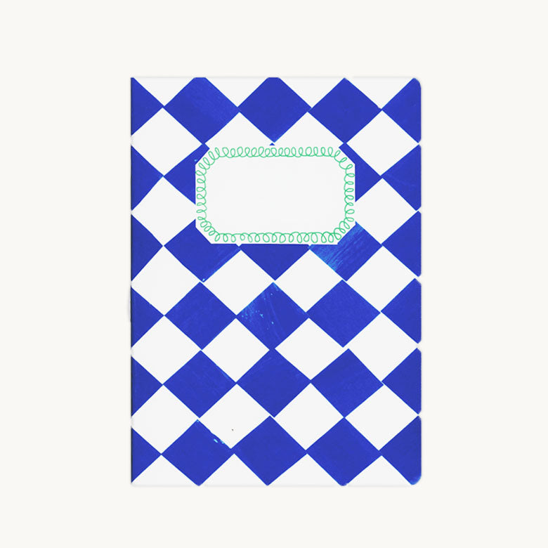 A5 Blue and White Chequered Sketch/Notebook