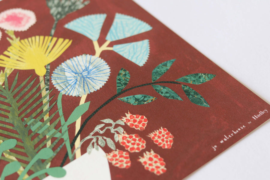 Burgundy Bouquet Print (A3)