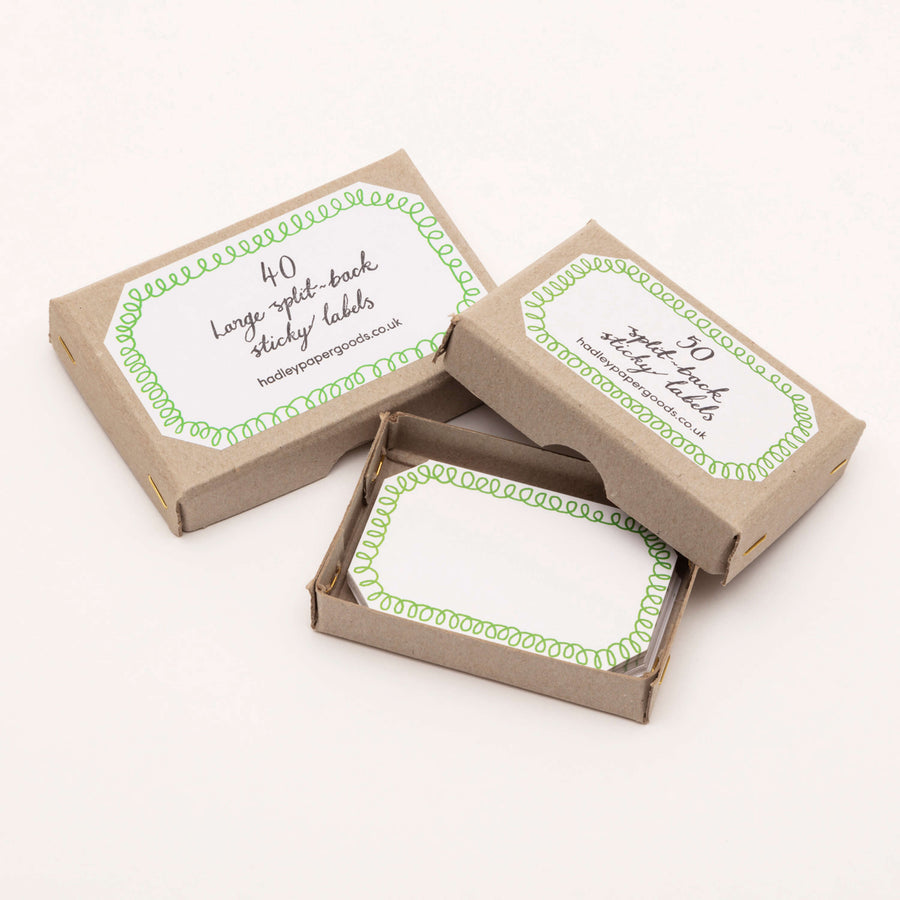 Large Loopy Green Labels (pack of 40)