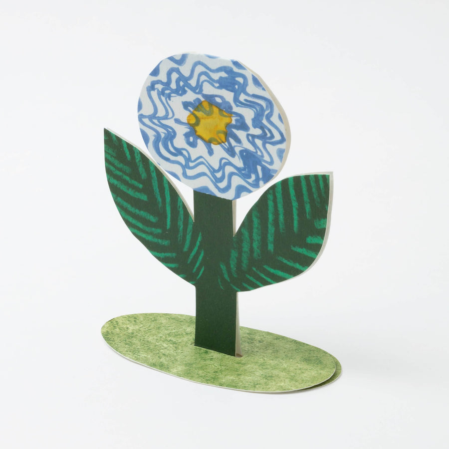 Blue Flower Stand-Up Card