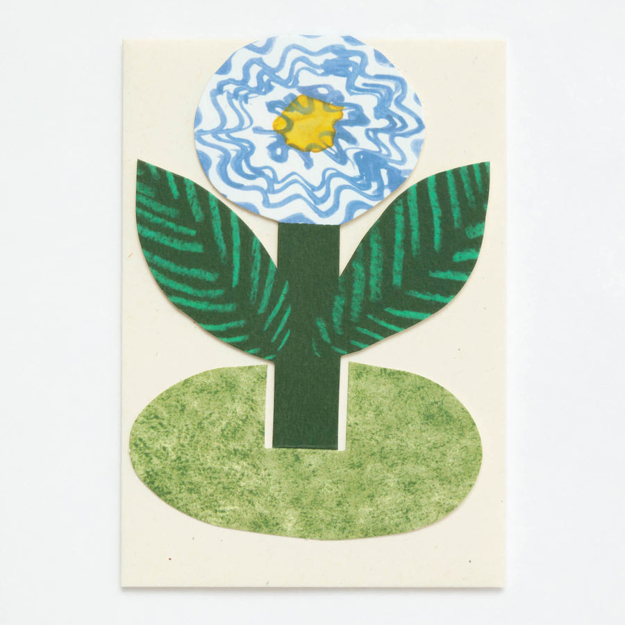 Blue Flower Stand-Up Card