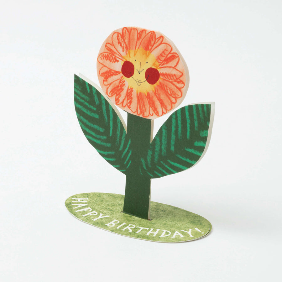Happy Birthday Flower Stand-Up Card