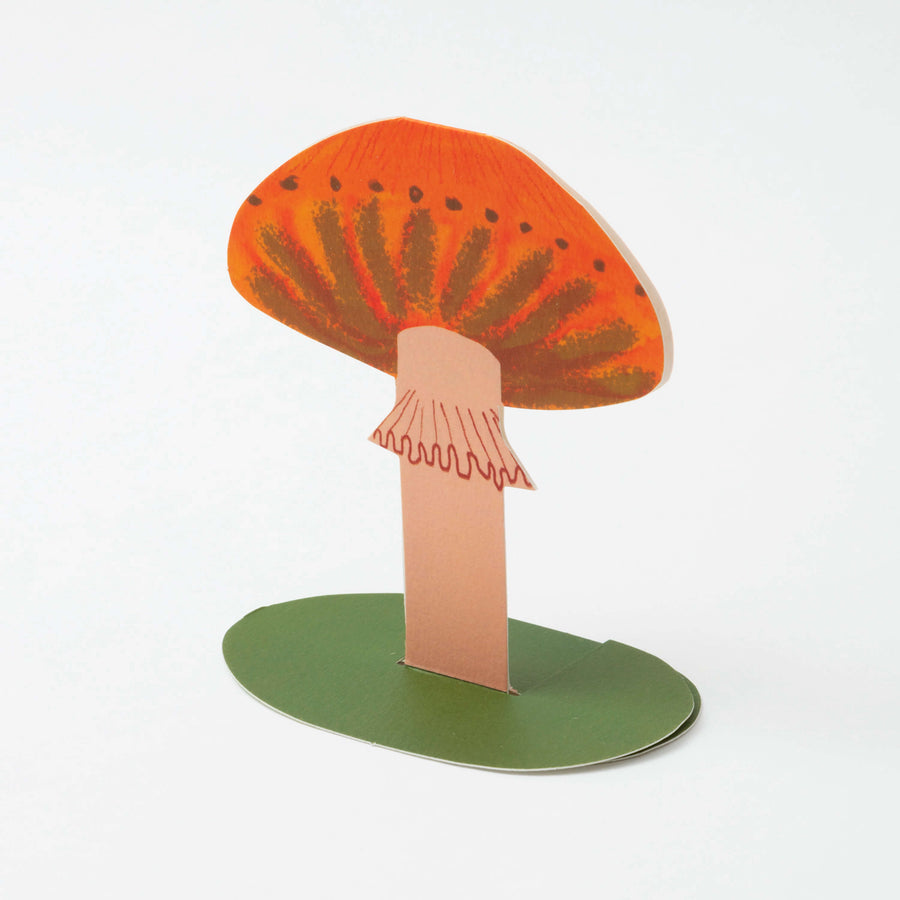 Orange Frilly Mushroom Stand-Up Card