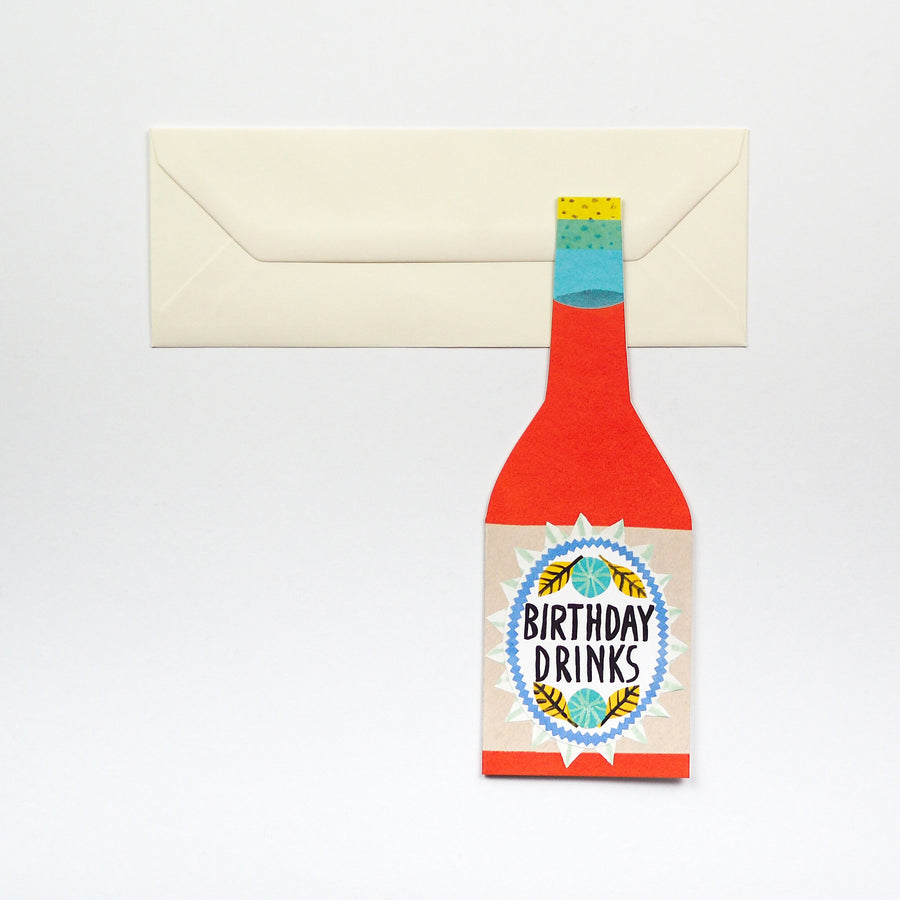 Birthday Drinks Bottle Card