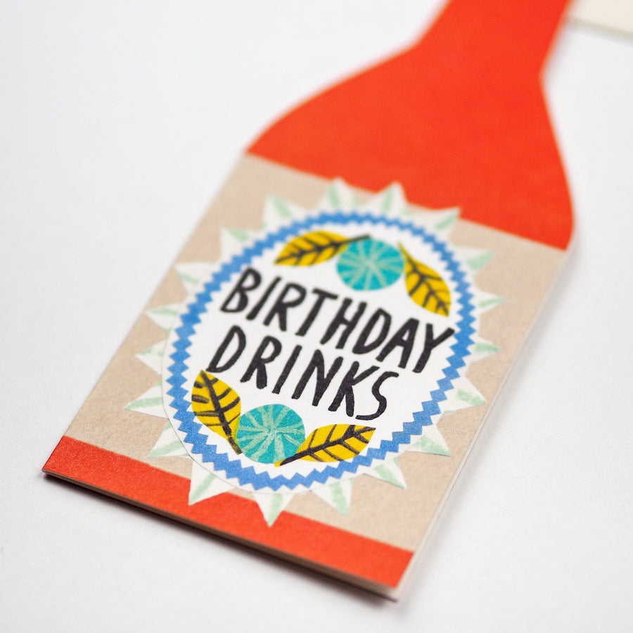Birthday Drinks Bottle Card