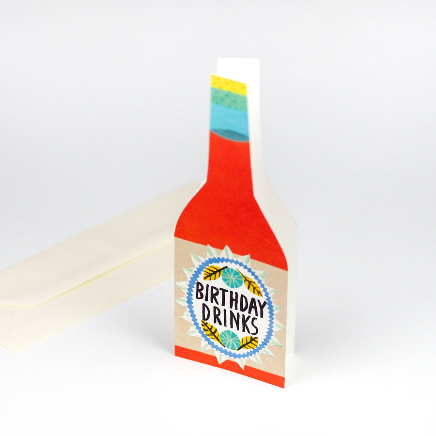 Birthday Drinks Bottle Card