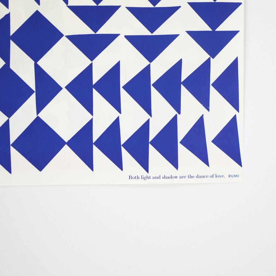 Blue Geometric Gift Wrap