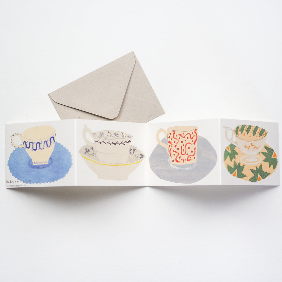 Tea Cups and Saucers Card