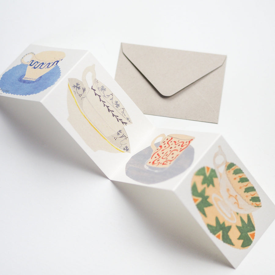 Tea Cups and Saucers Card