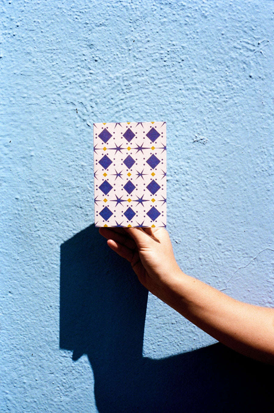 Blue Papercut pattern card