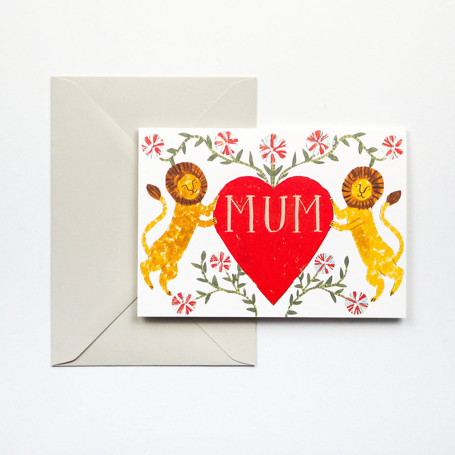 Mum Lion Heart Card