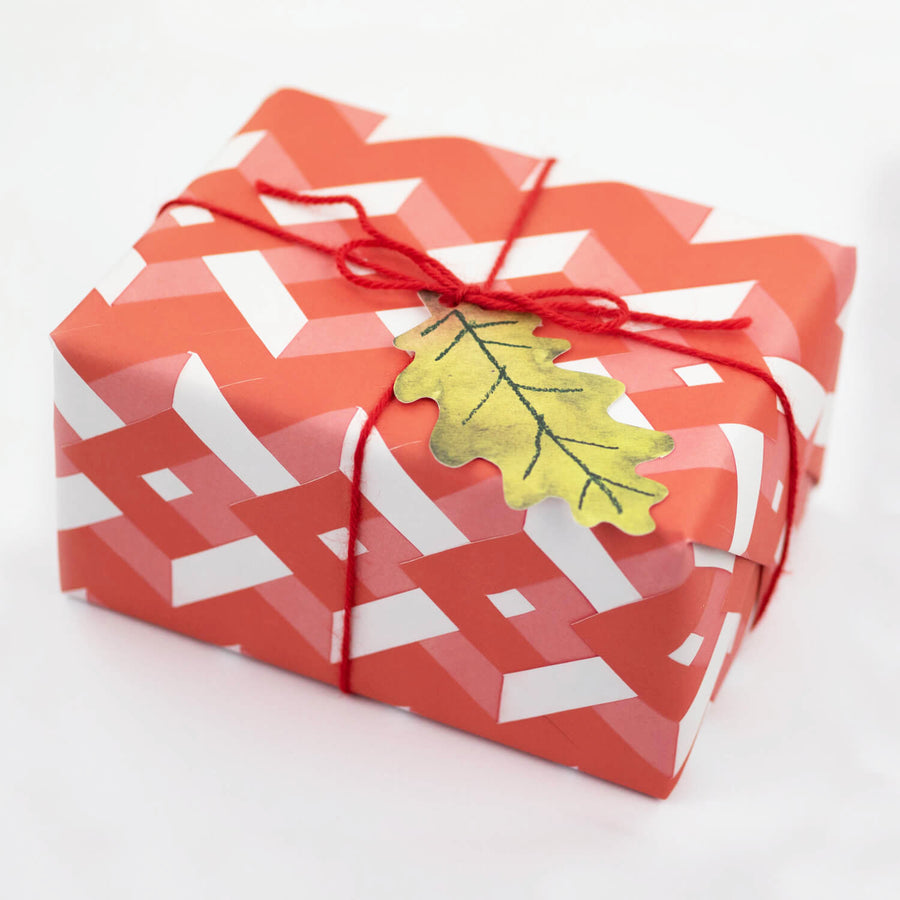 Red Folded Paper Gift Wrap