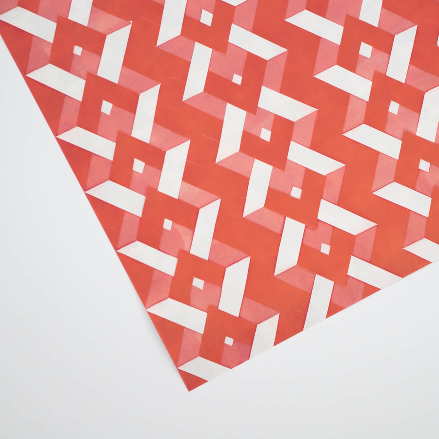 Red Folded Paper Gift Wrap