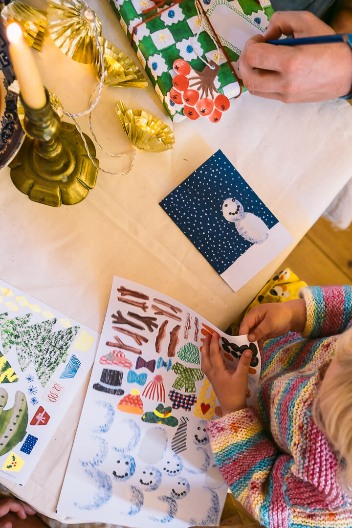 'Make Your Own Christmas Cards' Snowman Set