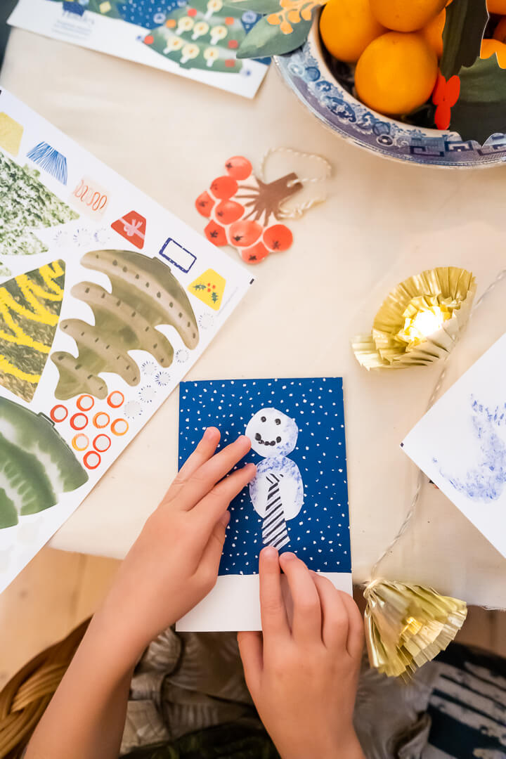 'Make Your Own Christmas Cards' Snowman Set