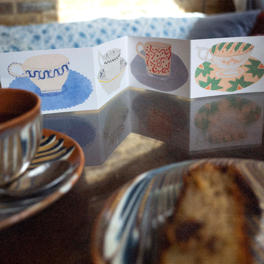 Tea Cups and Saucers Card