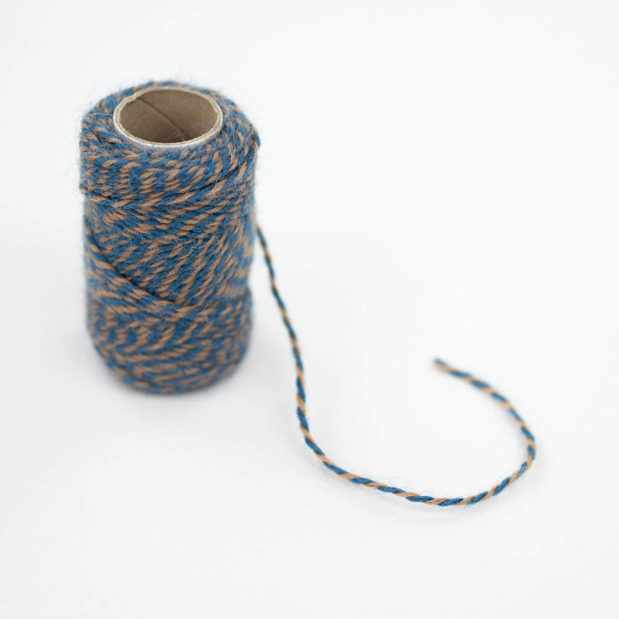 Blue and beige Wool Twine